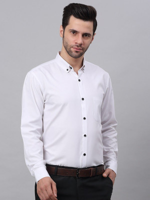 JAINISH Men Solid Formal White Shirt