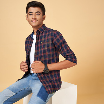Coolsters by Pantaloons Boys Checkered Casual Red Shirt