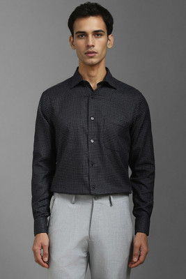 LOUIS PHILIPPE Men Printed Formal Black Shirt