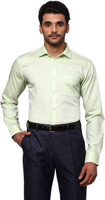PARK AVENUE Men Self Design Formal Green Shirt