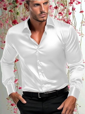 DHAMELIYA ENTERPRISE Men Solid Casual White Shirt