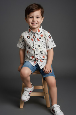 tooidde Boys Printed Casual Multicolor Shirt