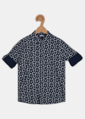 Allen Solly Boys Printed Casual Blue Shirt