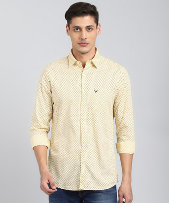 Allen Solly Men Printed Casual Yellow Shirt