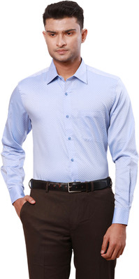 Raymond Men Checkered Formal Blue Shirt
