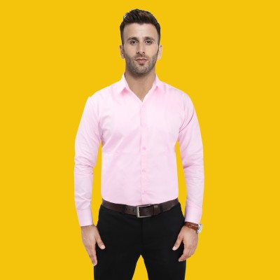 CRAFT HEAVEN Men Solid Casual Pink Shirt