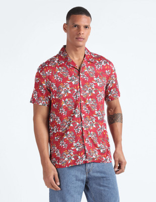 FLYING MACHINE Men Printed Casual Red Shirt