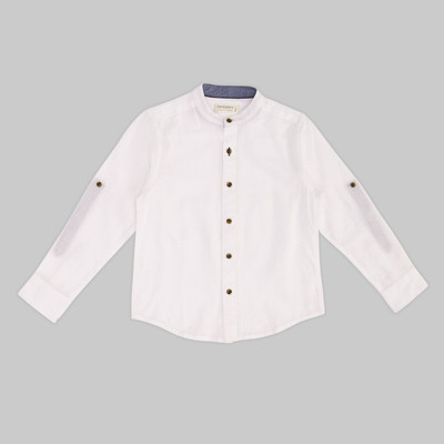 Pantaloons Junior Boys Solid Casual White Shirt