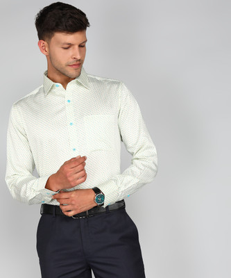 Raymond Men Self Design Formal Light Blue Shirt