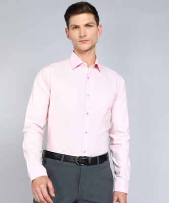 Raymond Men Solid Formal Red Shirt