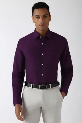 PETER ENGLAND Men Self Design Formal Purple Shirt