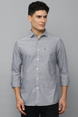 Allen Solly Men Self Design Casual Grey Shirt