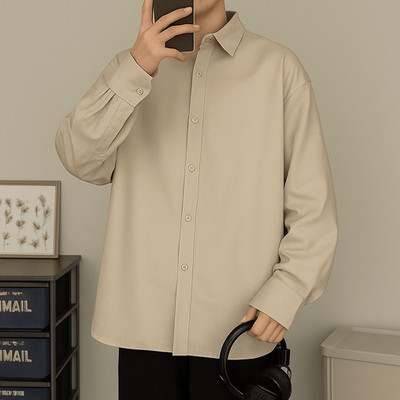 Asta Moda Men Solid Casual Beige Shirt