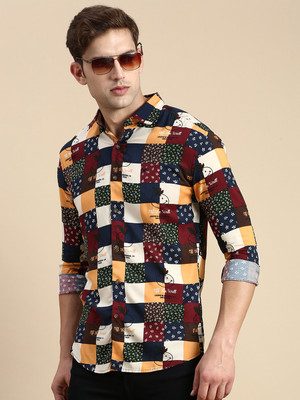 SHOWOFFFF Men Printed Casual Multicolor Shirt