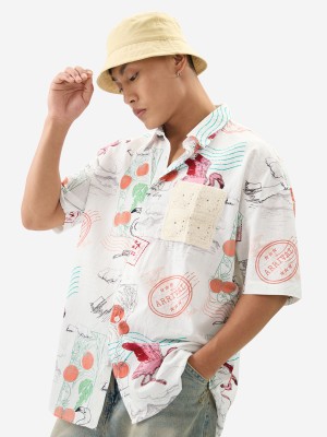 The Souled Store Men Printed Casual Multicolor Shirt