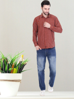Marc Luarente Men Checkered Casual Multicolor Shirt