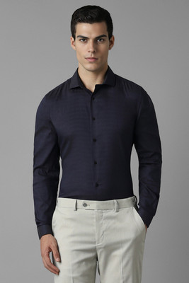 Louis Philippe Ath.Work Men Solid Formal Blue Shirt