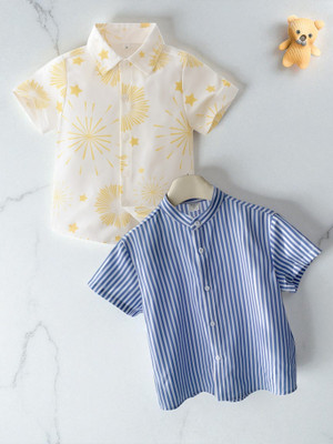 KIDOOZA Boys Printed, Checkered Casual Multicolor Shirt