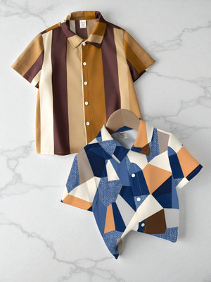 Sparrow ENTERPRISE Boys Printed, Checkered Casual Multicolor Shirt