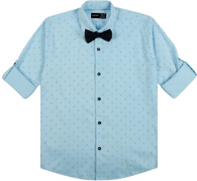 CAVIO Boys Printed Casual Blue Shirt