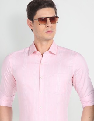 ARROW Men Checkered Formal Pink, White Shirt