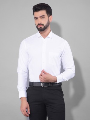 Canary London Men Solid Formal White Shirt