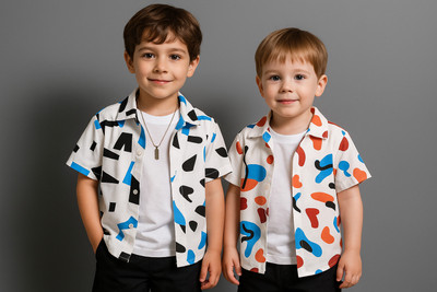 SVHFashion Boys Printed Casual Multicolor Shirt(Pack of 2)