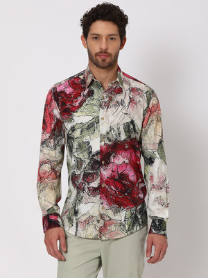 MUFTI Men Printed Casual Multicolor Shirt