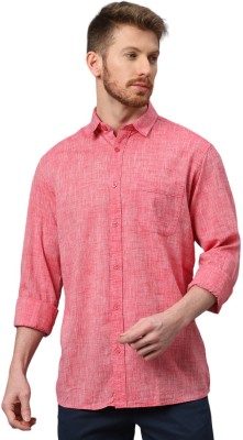 Klub Fox Men Self Design Casual Pink Shirt