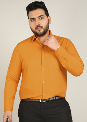 METRONAUT PLUS Men Solid Formal Yellow Shirt