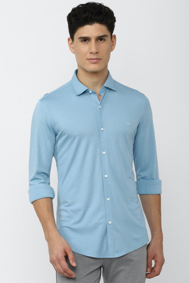 PETER ENGLAND Men Solid Formal Blue Shirt