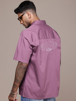 Roadster Men Solid Casual Purple Shirt