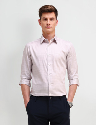 Arrow Newyork Men Printed Formal White Shirt