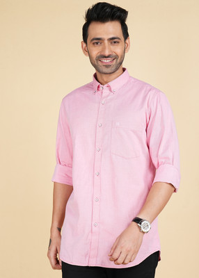 Raymond Men Solid Casual Red Shirt