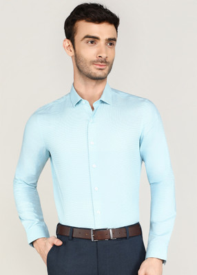 LOUIS PHILIPPE Men Checkered Formal Green Shirt