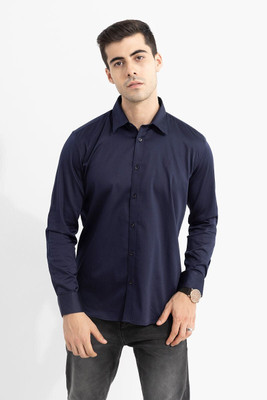 NIRU CREATUONS Men Solid Formal Red Shirt