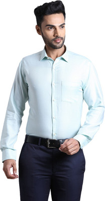 PARK AVENUE Men Self Design Formal Green Shirt