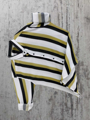Typetron Fashion Men Striped Formal Yellow Shirt