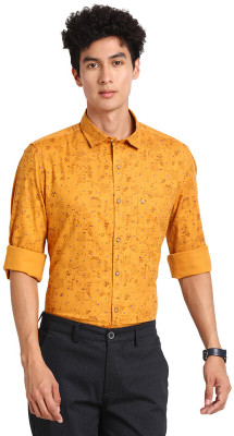 TURTLE Men Printed Casual Yellow Shirt