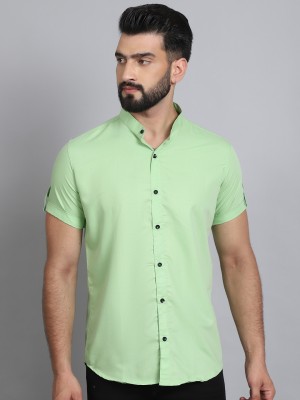 GLOBAL NOMAD Men Solid Casual Green Shirt