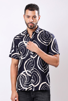 Stylox Men Printed Casual Blue Shirt
