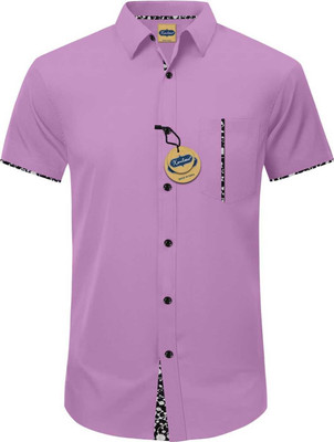 GAZZY CREATION Men Printed Casual Purple Shirt