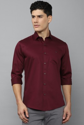 LOUIS PHILIPPE Men Solid Casual Maroon Shirt