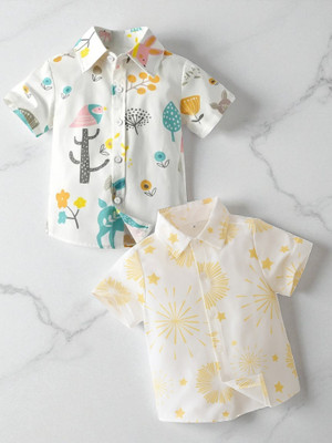 RAVYA TRENDZ Boys Printed Casual Multicolor Shirt