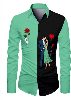 JRKENTERPRISE Men Printed Casual Green Shirt