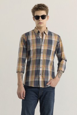 Snitch Men Checkered Casual Multicolor Shirt