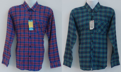 Vcom Men Self Design, Checkered Casual Multicolor Shirt(Pack of 2)