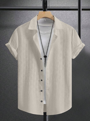 Balkrishna Creation Men Self Design Casual Grey Shirt