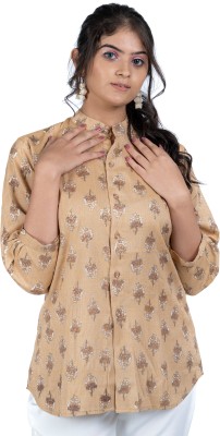 Avyanna The Label Women Printed Casual Brown Shirt