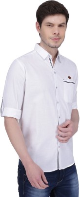 KUONS AVENUE Men Solid Casual White Shirt